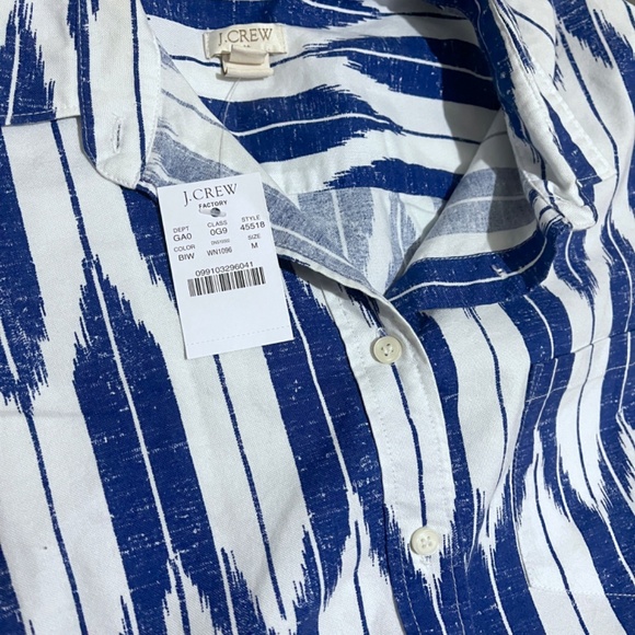 J.CREW Blue Patterned Oxford Button-Down Shirt M - Picture 9 of 10